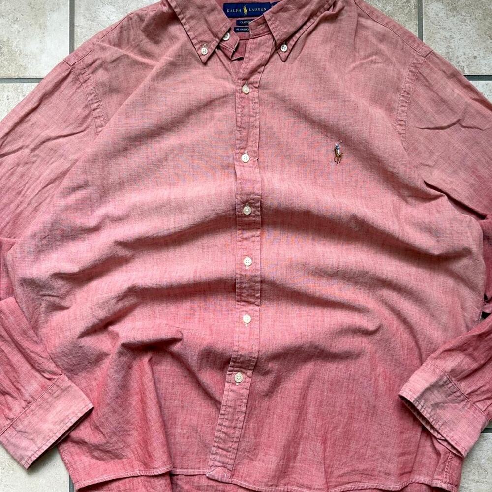 Ralph Lauren Classic Fit Untucked Fit Button Up Dress Shirt - Size XL